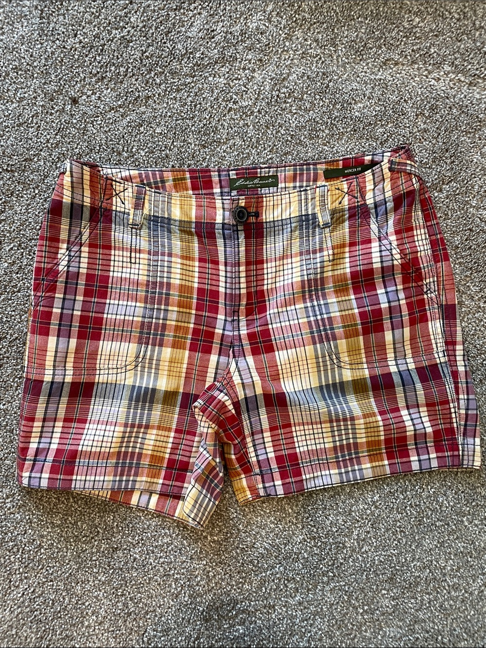 Eddie Bauer Multi-Color Plaid Cotton Shorts